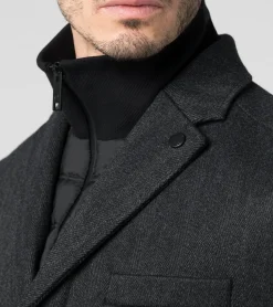 Hybrid Textured Formal Coat