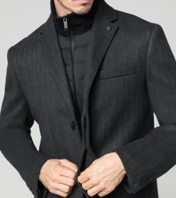 Hybrid Textured Formal Coat